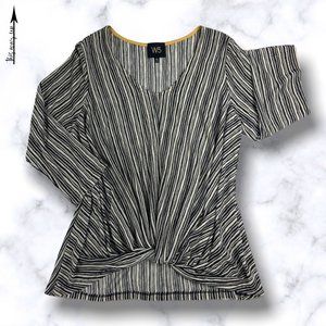 W5 Twist Front Striped Top